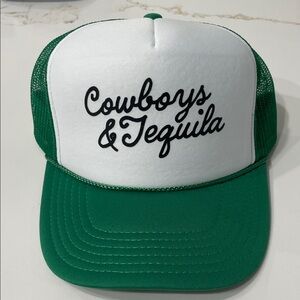 Cowboys & Tequila Green and White Trucker Hat